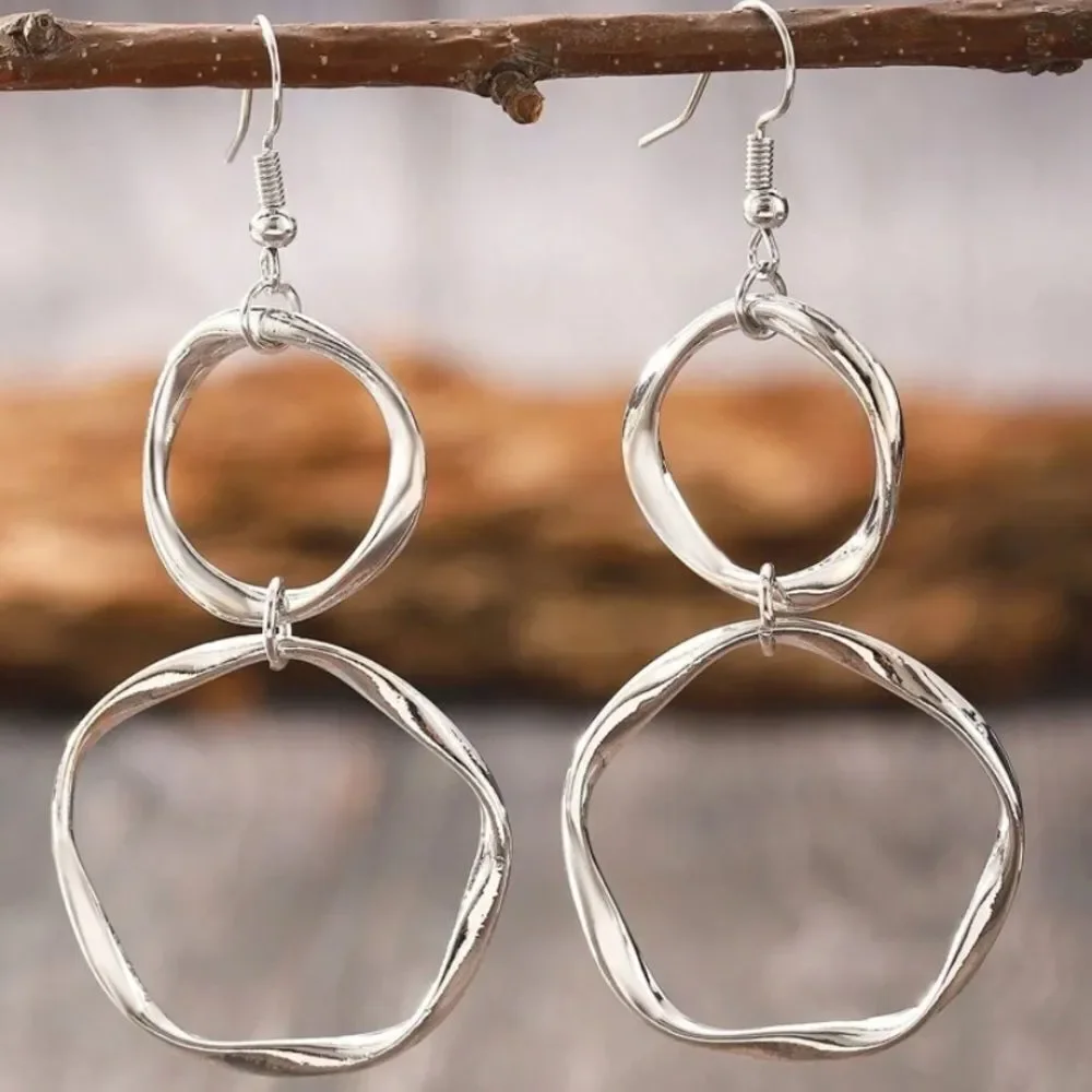 3for$20 1pair Minimalist Infinity Twist Dangle Earrings, Creative Circular